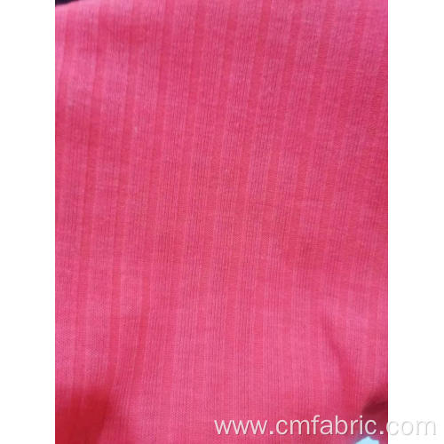 Knitted Polyester Rayon spandex fancy rib dyed fabric